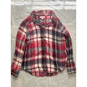 Olive & Oak Teen Flannel Top, Size Large